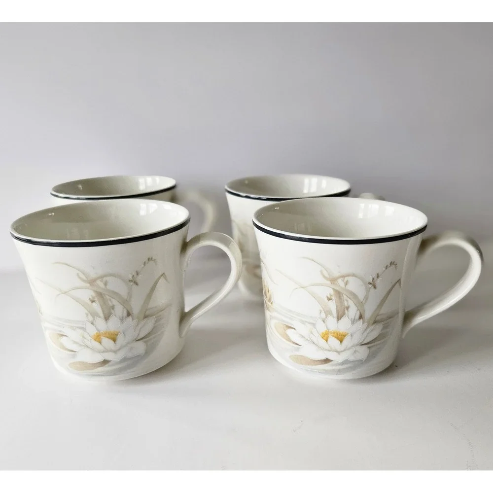 Vtg ROYAL DOULTON HAMPSTEAD Coffee Mugs Cups SET OF 4 Lambethware LS 1053 - 1983